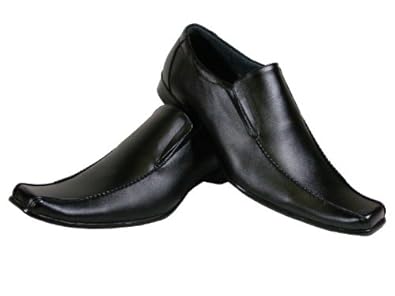 Mens Black Leather Men Work Loafers Dress Shoe Wedding Formal Shoes ... Mens Black Leather Men Work Loafers Dress Shoe Wedding Formal Shoes ...