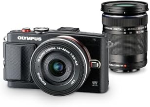 OLYMPUS ミラーレス一眼 PEN Lite E-PL6 EZダブルズームキット ブラック E-PL6 EZ DZKIT BLK