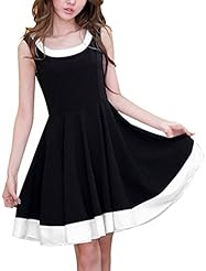 Colorblocking Sheer Sleeveless Scoop Neck Chiffon  Dress