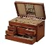 Mele Empress Walnut Finish Jewelry Chest