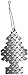 Little Trees Car-Freshner Hanging Car, Home and Office Air Freshener, Pure Steel Scent (Pack of 6)