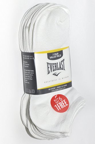 Everlast Men's basic no-show atheletic socks, 7 pairs