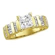 18K Yellow Gold Diamond Engagement Ring Semimount - CENTER STONE NOT INCLUDED - 0.50 Ct.