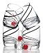 Luigi Bormioli Black Swirl 14-ounce Double Old Fashion, Set of 4