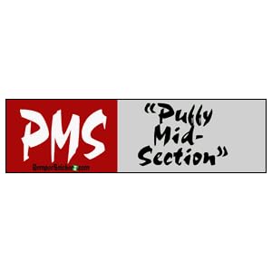 Small Funny Stickers on Pms Puffy Mid Section   Funny Stickers  Small 5 X 1 4 In    Automotive