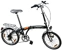 20" Folding Bike, 6-Speed, BLACK