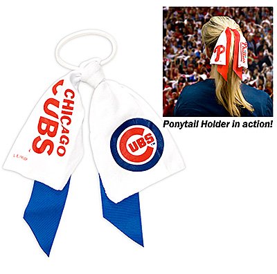 Chicago Cubs Ponytail Holder Hair Tie Ribbon