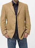 Martina Franca Tan Micro-Suede 3-Button Sport Coat