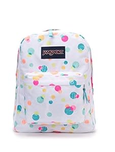 JanSport Superbreak Backpack - 1550cu in Pink Pansy Confetti Dots, One Size