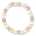 Valero Pearls Valero Classics Damen-Armband S��wasser-Zuchtperlen wei� / apricot / flieder 19 cm 446660