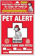 Pet Safety Alert Pet Alert Window Decal 2 Pack
