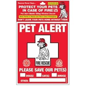 Pet Safety Alert Pet Alert Window Decal 2 Pack by Pet Safety Alert