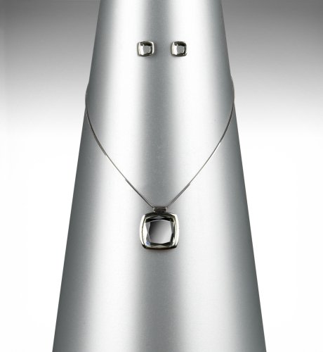 Square Mirror Necklace & Earrings Set