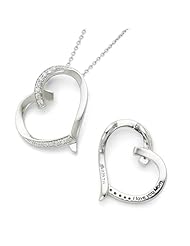 I Love You Mom, Heart Necklace in Sterling Silver