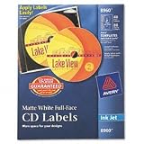 Avery CD Labels - White Matte - 40 CD Labels and 80 Spine Labels 8960
