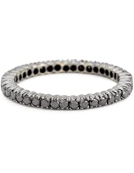 Sethi Couture "Simple Elegance" Black Diamond Prong Set Band , Size 7