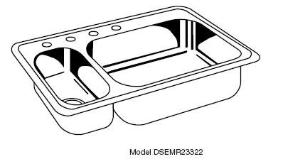 Elkay DSEMR2332R Dayton Elite 33-Inch by 22-Inch Stainless Steel Double Bowl Four-Hole Kitchen Sink, Satin Finish