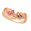 14K Rose Gold Mother's Ring - 5 Gemstone -- YOU CHOOSE THE COLORS!