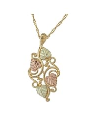 Black Hills Gold Jewelry by Coleman Elegant 10K Gold Leaf Necklace