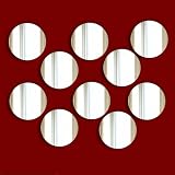 Decorative embellishments- CIRCLE Shatterproof Acrylic Mirror Wall Decorations- Pack of 10 (1.5cm. Each)
