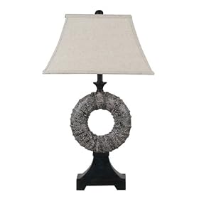 Braided Circle Table Lamp by