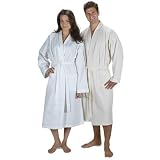 Turkishtowels Waffle Kimono Bathrobe Collection 100% Cotton Made in Turkey