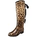 dav Women's Victoria Leopard Knee-High Boot,Black,11 M US
