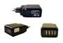 4 mal USB Netzteil: Lader f�r 4 USB Ger�te gleichzeitig an der Steckdose. 4-fach USB Ladeger�t mit 4 Steckeradpater mit 4 Adpater f�r Amerika USA England UK Europa Australien