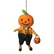 Warm and Scary Pumpkin Man Halloween Ornament
