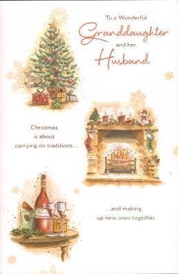 Granddaughter and Husband at Christmas, Christmas Greetings Card