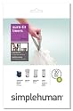 simplehuman Trash Can Liner G, 30 Liters/8 Gallons, 20-Count (Pack of 4)