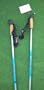 2 BATONS DE MARCHE NORDIQUE (nordic walking) RIGIDES EN CARBONE COMPOSITE COLORIS ROUGE / NOIR TAILLE 135 CM