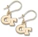 LogoArt Georgia Tech Yellow Jackets Sterling Silver Team Font 3/8 Dangle Earrin