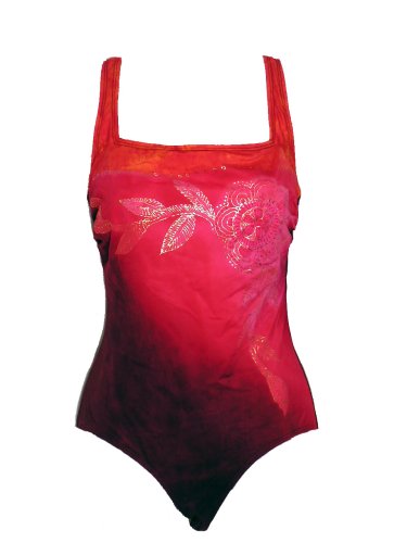 Roxanne Mulberry One-Piece Bathing Suit w/Gold