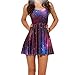 Froomer Women Galaxy Dress Adventure Time Sleeveless Dress Skater S-2XL Clubwear