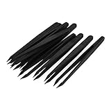 uxcell プラスチックピンセット　先細型　12 x 1cm　ニッパー　非磁性　10枚入り