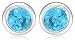Silver Ladies E1735B-Bcz Small Blue Cubic Zirconia Round Stud Earrings