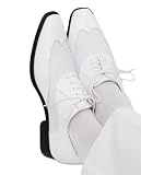 Tuxedo Shoe - Manhattan White Square Toe Lace-Up