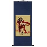 EXP Handmade Chinese Warrior Scroll Art