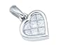 0.80 cttw Invisible Set Heart Shaped Pendant in 18k Yellow Gold LIFETIME WARRANTY