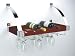 Concept Housewares Ceiling or Wall Wine Bottle and Glass Rack 6-bottle