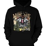 Southern Heritage Motorcycles Mens Sweatshirt, Confederate Flag Chopper Engine Design Pullover Hoodie