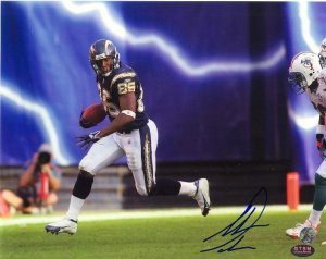 Antonio Gates San Diego Chargers NFL Hand Signed 8x10 Photograph Blue Jersey vs Dolphins