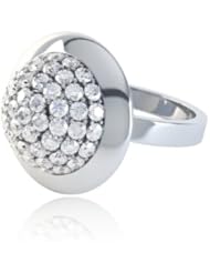 Stardust 1.86Ct Diamond 14mm Micro-Pave Silver Ring