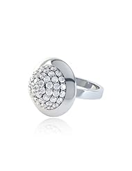 Stardust 2.91Ct Diamond 20mm Micro-Pave Silver Ring