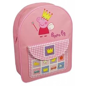 Peppa Pig - Pink Princess Backpack Rucksack School Bag