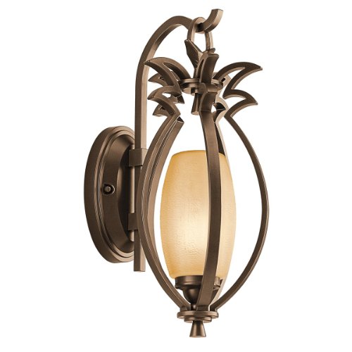 Kichler Lighting 49241LZ Cayman Shores Outdoor Sconce, Legacy Bronze