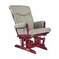 Barrington Premium 6 Position Reclining Glider Rocker- Cherry Finish with Sage Micro Fiber