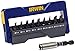 IRWIN Tools 1899929 Impact Performance Series Insert Bit Set, Assorted Slotted, 1-Inch Length, 10-Piece