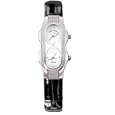 Philip Stein Teslar Womens-Mini Diamond Shiny Black Alligator Strap Watch 4DD-F-MOP-ABS